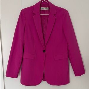 Zara Women's Vibrant Pink Blazer